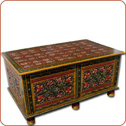 Carved Painted Trunk