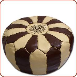Two Tone Poof Hassock
