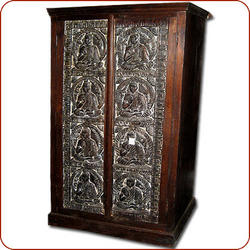 Carved Buddha Armoire