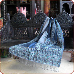 Blue Wool Pashmina