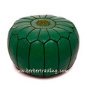 Dark Green Moroccan Poof