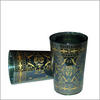Moresque Moroccan Tea Glasses - Jade