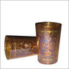 Moresque Moroccan Tea Glasses - Gold