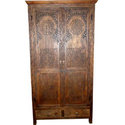 Carved Cedar Armoire 