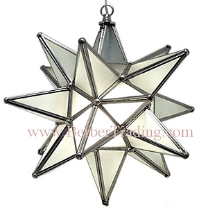 Frosted Glass Silver Moravian Star