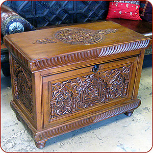 Hand Carved Cedar Chest