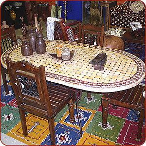 Mosaic Marble Dining Table