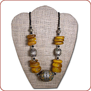 Amber Horn Necklace