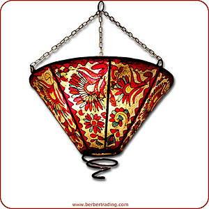 Painted Funnel Hanging Lamp