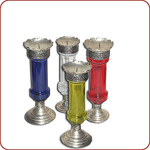 Glass Candle Holder Set