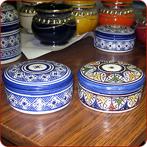 Fez Round Ceramic Box L 