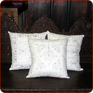 White Silver Pillows