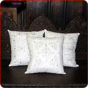 White Silver Pillows
