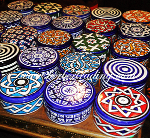 Fez Round Ceramic Boxes