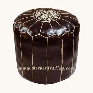 Exclusive Tall Poufs -Dark Brown