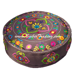 Aya Embroidered Pouf