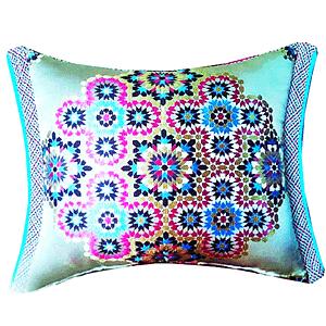 Mosaic Moroccan pillow