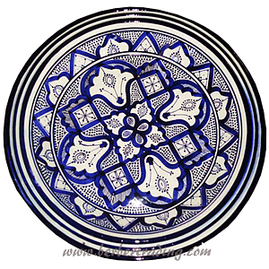 Moorish Ceramic Plate-Blue