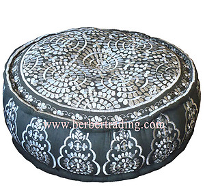 Tarz Moorish Pouf - Grey