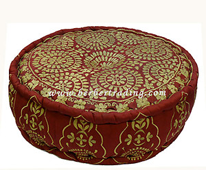 Tarz Moorish Pouf - Burgundy