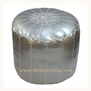 Exclusive Tall Poufs -silver