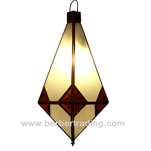 Frosted Amber Diamond Lamp