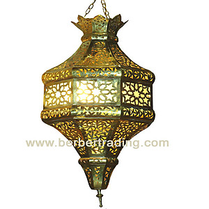 Tiffany Moroccan Brass Lamp