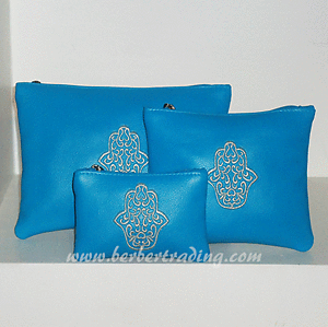 Moroccan Purse, Leather Purse, Hamsa Purse