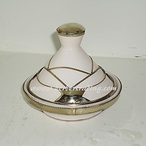 Arabian Ceramic Tagine-White