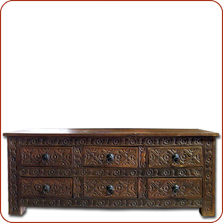 Carved Teak Chest Moroccan Cedar Chest Carved Trunk Table