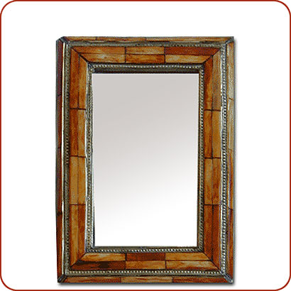 Malika Camel Bone Mirror