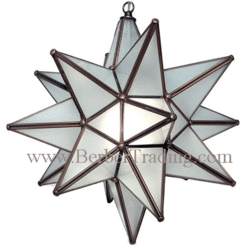 Frosted Glass Bronze Moravian Star