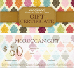 Moroccan Gift Certificate