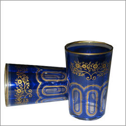 Bahia Moroccan Tea Glasses - Blue