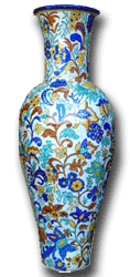 Tri-color Leaf Fez Vase