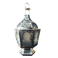 Moroccan Fez Lantern-Silver