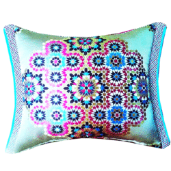 Mosaic Moroccan pillow