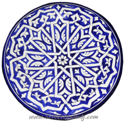 Touareg Ceramic Plate-Blue