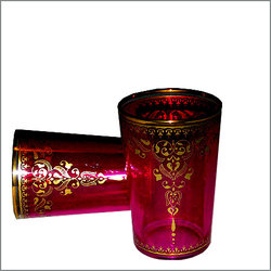 Arabismo Moroccan Tea Glasses - Red