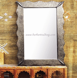 Moroccan Hammered Mirrors -Silver