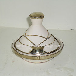 Arabian Ceramic Tagine -White